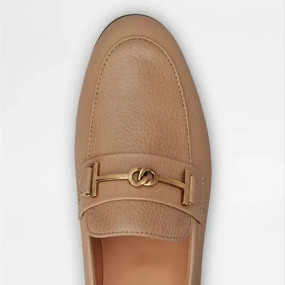 TOD’S Embellished Leather Loafer in Tan
